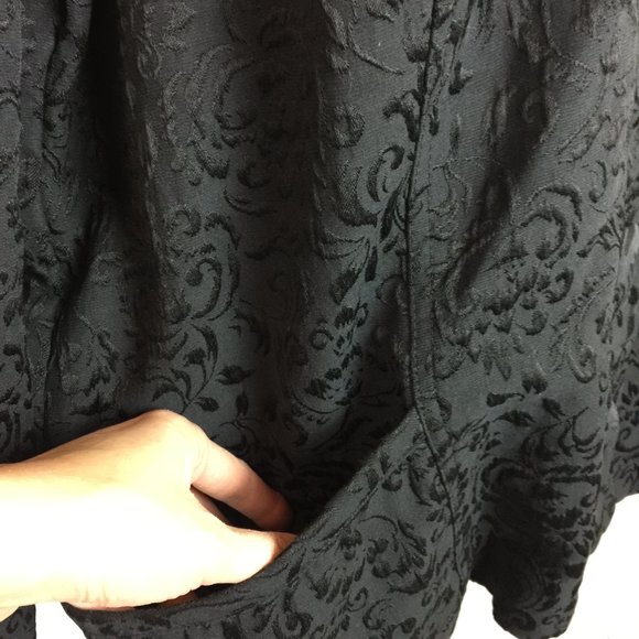 Croft & Barrow Blazer Jacket 2X Womans Plus Black Paisley Long Sleeve Button Up - Picture 8 of 16